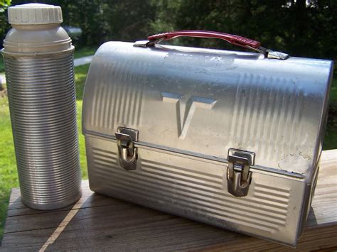 old metal lunch box with thermos|thermo steel lunch box school.